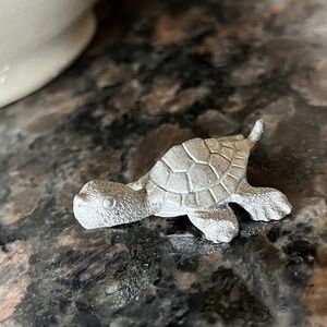 Vintage 80s Spoontique Cast Pewter Turtle
